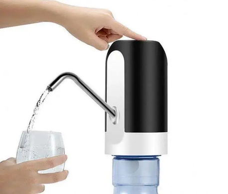 Електрична помпа для бутильованої води Automatic water dispenser з підсвічуванням на сулію 19 л Чорний