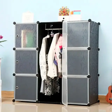 Шкаф органайзер Storage Cube Cabinet MP-39-61, 7 секций, Черно-белый