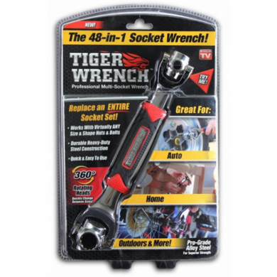 Универсальный гаечный торцевой прочный ключ 48 в 1 Universal Tiger Wrench
