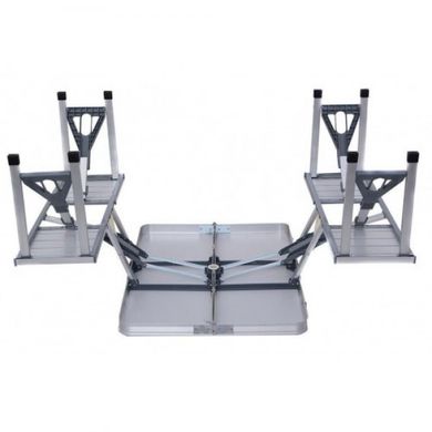 Стол складной со стульями в чемодане для пикника Rainberg RB-9302, металл