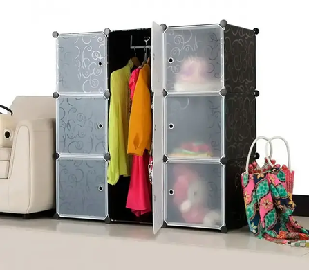 Шафа органайзер Storage Cube Cabinet MP-39-61, 7 секцій, Черно-белый