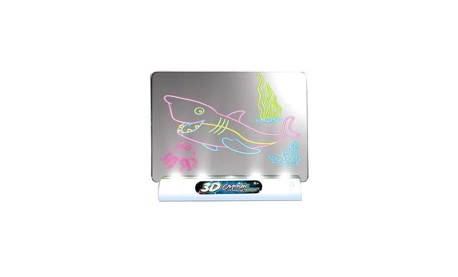 Электронная доска для рисования SUNROZ 3D Magic Drawing Board Морской стиль с подсветкой и 3Д эффектом