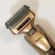 Бритва триммер 3 в 1 Geemy GM-579 на акумуляторі універсальна з насадками для стрижки бороди носа вух, Бежевий