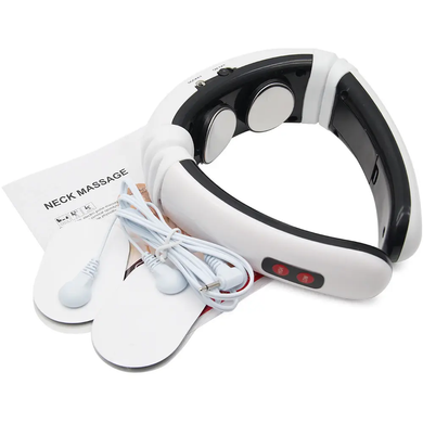 Электрический массажер для шеи импульсный электростимулятор Neck Massager KL-5830, Белый