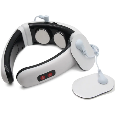Электрический массажер для шеи импульсный электростимулятор Neck Massager KL-5830, Белый