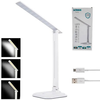 Настольная LED лампа аккумуляторная 1800мАч TGX-782, 48LED / Сенсорный светильник, Белый