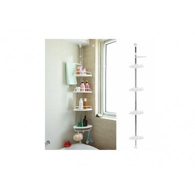 Кутова полиця для ванної кімнати Multi Corner Shelf, металева, Білий