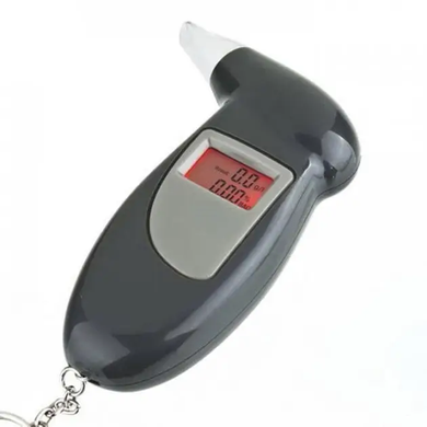 Алкотестер Digital Breath Alcohol Tester со сменными мундштуками, Черный / Персональный цифровой алкометр, Черный