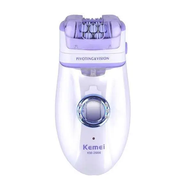 Эпилятор Kemei KM-2666 беспроводной аккумуляторный пинцетный + 2 скорости, Белый