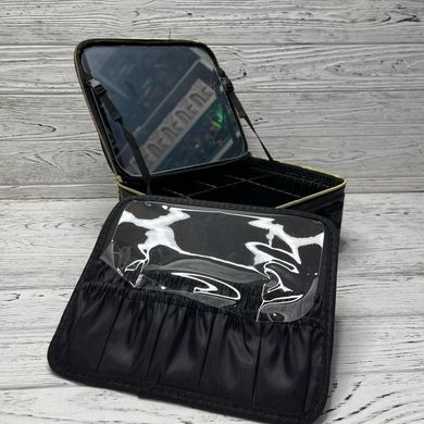 Органайзер бокс с зеркалом бьюти кейс косметичка чемоданчик сумка для хранения косметики и принадлежностей 26х23х10 см