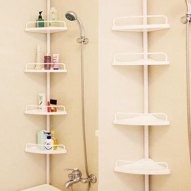 Угловая полка для ванной комнаты Multi Corner Shelf, металлическая, Белый