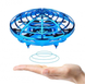 Квадрокоптер міні "Літаюча тарілка" ручний дрон UFO, Блакитний