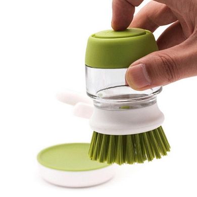 Щетка для мытья посуды с дозатором для моющего средства Soap Brush