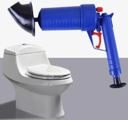 Пневматический вантуз пистолет очиститель канализации высокого давления Toilet dredge GUN BLUE плушж, Темно-синий