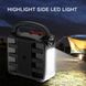 Фонарь Easy Power EP-396 Bluetooth с солнечной панелью/радио/MP3 плеер/функцией повербанка и 3 лампочками Черно-оранжевый, Черный