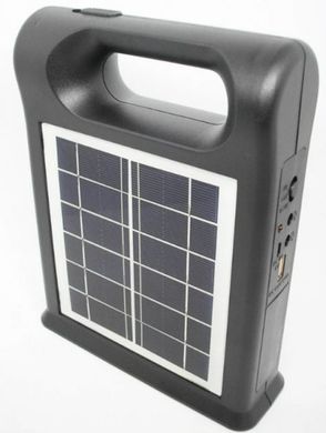Портативная встроенная солнечная панель фонарик Power Bank Cclamp CL-12, Черный