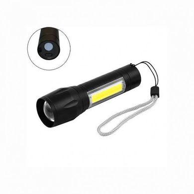 Компактный мощный аккумуляторный LED фонарик USB COP BL-511 (1000329-Black-BL), Черный