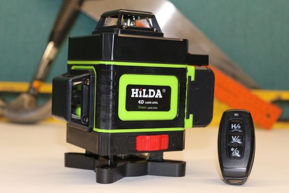 Лазерный уровень Hilda 4D ЗЕЛЕНЫЙ лазерный нивелир 16 линий 360 градусов
