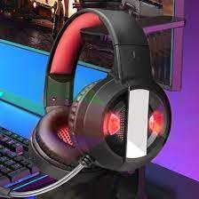 Ігрові навушники Gaming MISDE A8 з мікрофоном та RGB підсвічуванням, Черный