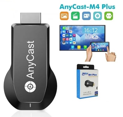 Медіаплеєр Miracast AnyCast M2 Plus HDMI з вбудованим модулем Wi-Fi, Черный