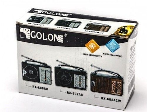 Радіоприймач практичний Golon RX-607AC, Черный