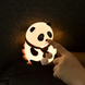 Милая панда LED сенсорное управление красочный силиконовый ночник USB зарядка красочный атмосферный свет, Чёрно - белый