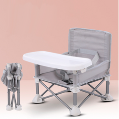 Детский складной стул для кормления Baby seat Pro, тканевый стул с алюминиевыми ножками