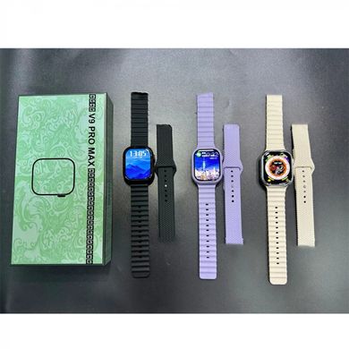 Многофункциональные наручные часы для женщин и мужчин с 2 ремешками V9 Pro Max Белые