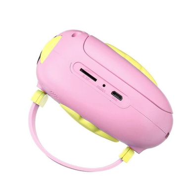 Детский фотоапарат Kids game cam А100 Розовый с жёлтым видеокамера для фотосъемки и видеозаписи c микрофоном, Розовый