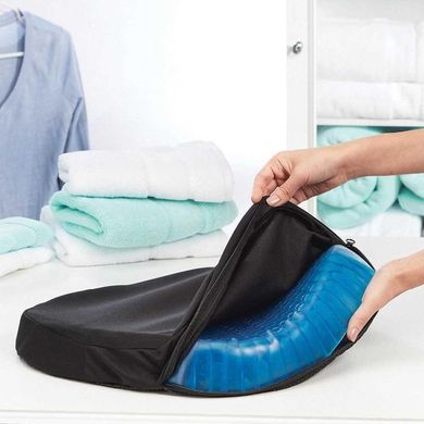 Ортопедическая гелевая подушка для разгрузки позвоночника Egg Sitter, Темно-синий