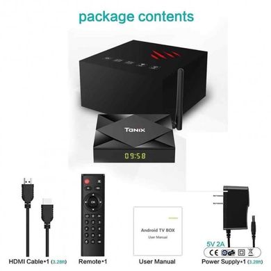 Смарт ТВ приставка Tanix TX6S H616 4K 4/32GB Android 10, Черный