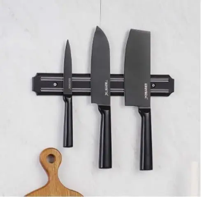 Магнітна рейка для ножів інструментів 33 см, Черный