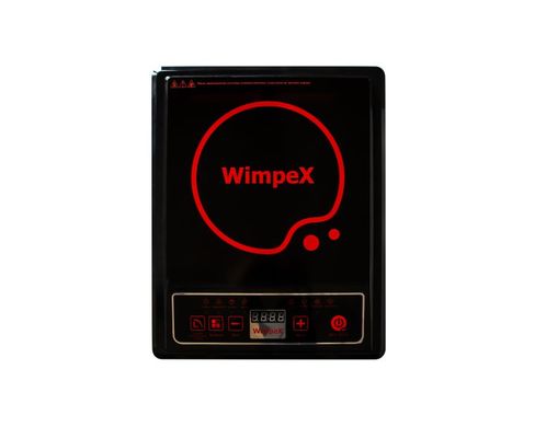 Плита одноконфоркова електрична кухонна WimpeX WX-1323 індукційна настільна з таймером., Черный
