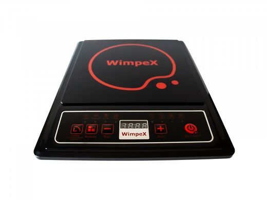 Плита одноконфорочная электрическая кухонная WimpeX WX-1323 настольная индукционная с таймером, Черный