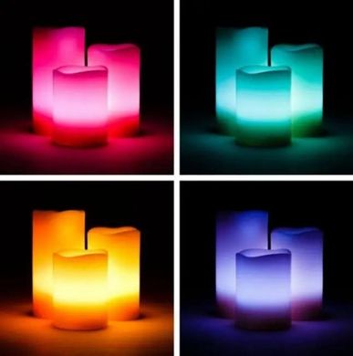 Набор светодиодных свечей LED Luma Candles с пультом управления Белый 3 свечи, Белый