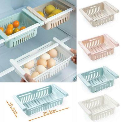 Розсувна полиця-органайзер у холодильник, Біла / Підвісний контейнер для зберігання продуктів у холодильнику