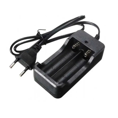 Зарядное устройство для 2х аккумуляторов Li-ion интеллектуальная зарядка для аккумуляторных батареек 18650, Черный