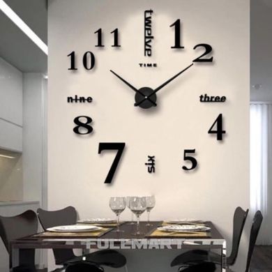 Великий настінний годинник Horloge 3D DIY кварц 70 см
