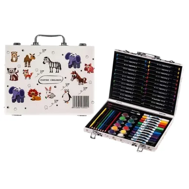 Набор для творчества в алюминиевом чемодане 003 78 предметов | Художественный набор для детей, Разноцветный
