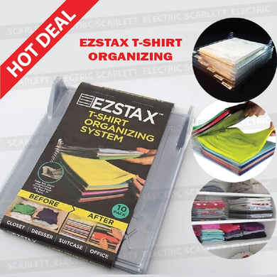 Набор органайзеров для хранения одежды EZSTAX, Прозрачный