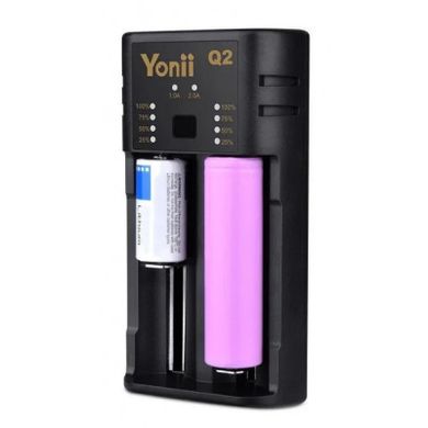 Зарядное устройство для аккумуляторных батарей Yonii Q2 Smart Universal, Черный