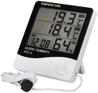 Цифровой термометр с гигрометром HTC-2