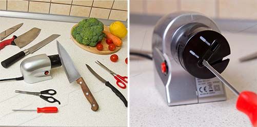 Електроточила для ножів та ножиць electric multi-purpose sharpen, серый