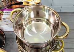 Набір посуду 12 предметів GOLD GR-7012 з індукційним дном