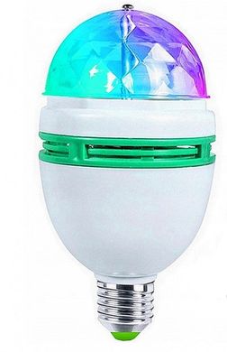 Диско Світлодіодна лампа з патроном, що обертається E27, Білий