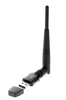 Wi Fi USB бездротовий мережевий адаптер Realtek 8192eus, мережна карта антена 300mbps 5dB Вайфай, Черный