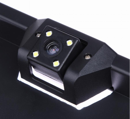 Камера заднего вида в авто номерной рамке с 4 LED подсветкой Black