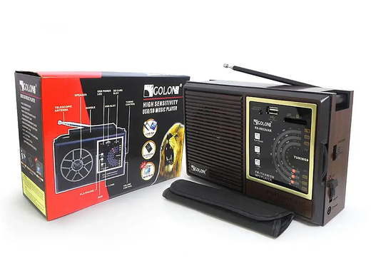 Радио «GOLON» RX-98UAR, MP3/Micro USB ~ Черный, Черный