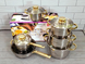 Набор посуды 12 предметов GOLD GR-7012 с индукционным дном