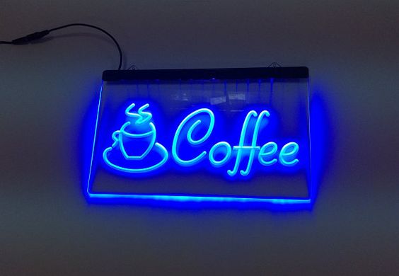 Светодиодная вывеска Кофе Cofe